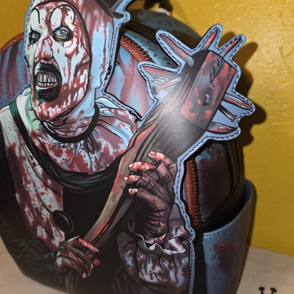 Loungefly Terrifier Art The Clown Blood Splatter Mini Backpack - Picture 2 of 7